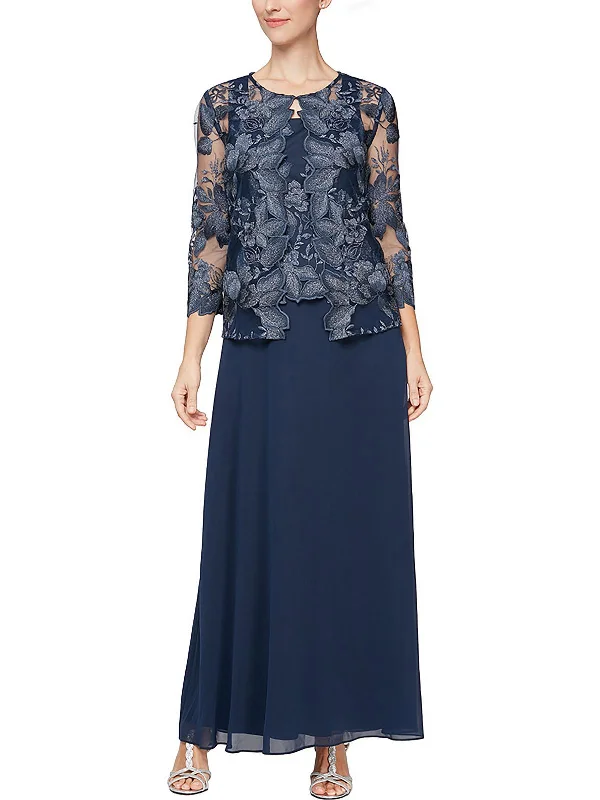 Womens Metallic Maxi Evening Dress Tunics Travel practical