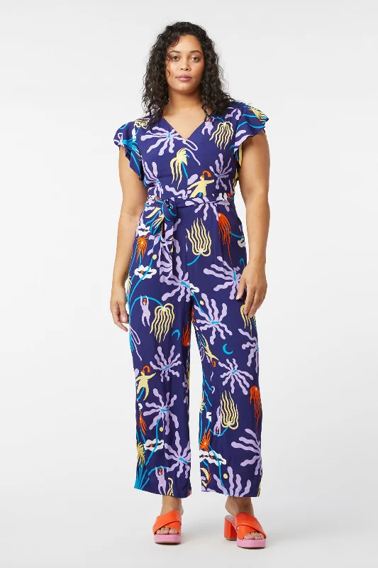 Floral Spring Pantsuit Elegant Palazzo Trousers