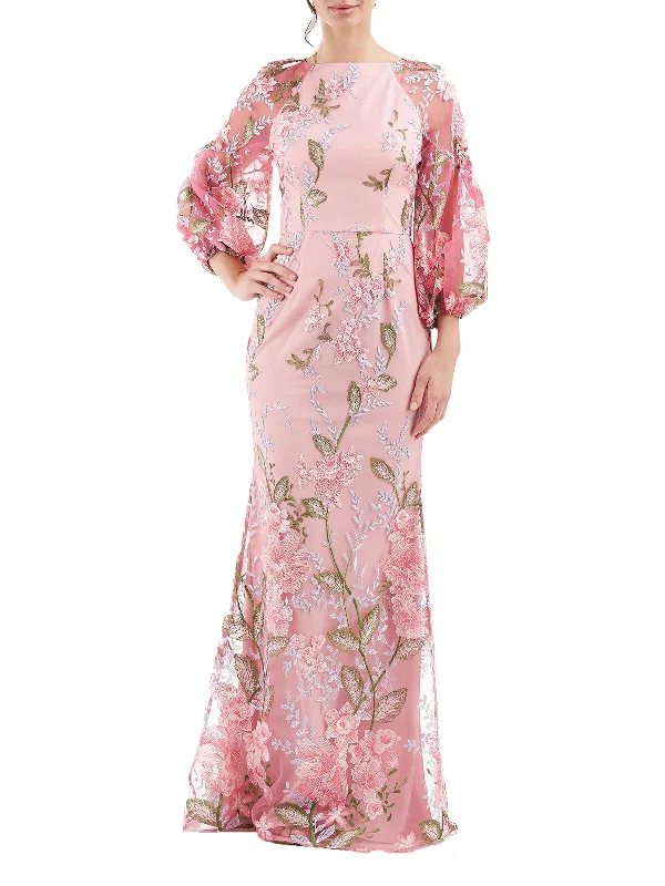 Lydia Womens Floral Maxi Evening Dress empire Waist empire
