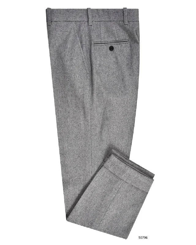 Grey Wool Flannel Dress Pant Comfortable Denim Leggings