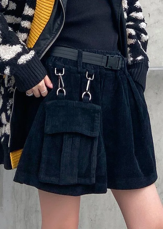 DIY black pant plus size clothing big pockets high waist Gifts wild short pants High-Waist Jogger Pants DIY black pant plus size clothing big pockets high waist Gifts wild short pants High-Waist Jogger Pants