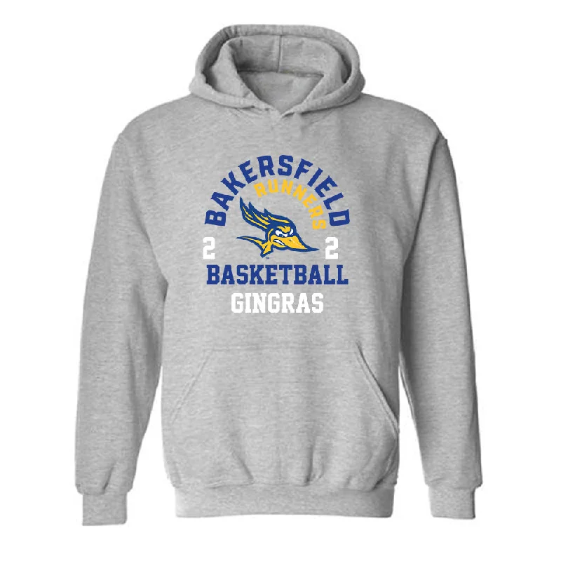 CSU Bakersfield - NCAA Women's Basketball : Caitlin Gingras - Classic Fashion Shersey Hooded Sweatshirt Hoodie with Contrast Stitching Detailed Premium