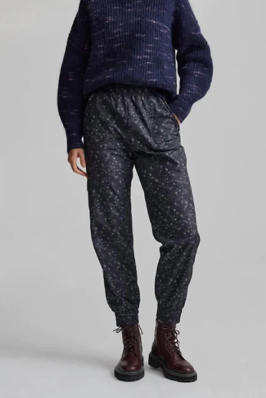 Beckett Pant Mini Camo Floral In Grey Comfortable Jogging Pants