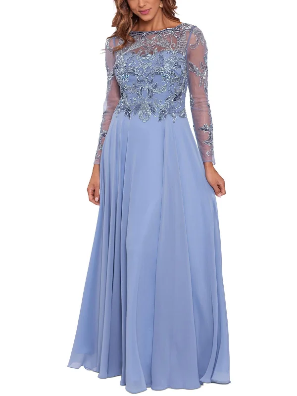 Womens Beaded Maxi Evening Dress Tunics Denim casual