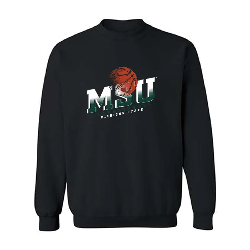 Michigan State - NCAA Women's Basketball : Emma Shumate - Sports Shersey Crewneck Sweatshirt Hoodie with Hem Frayed Vintage Worn