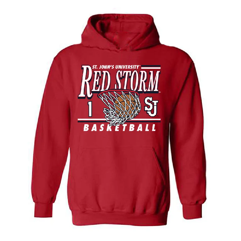 St. Johns - NCAA Women's Basketball : Ariana Vanderhoop - Sports Shersey Hooded Sweatshirt Hoodie with Logo Branding Identity