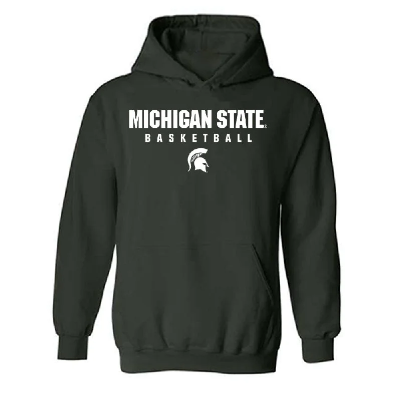 Michigan State - NCAA Women's Basketball : Emma Shumate - Classic Shersey Hooded Sweatshirt Hoodie with Double Zipper Versatile Adjustable