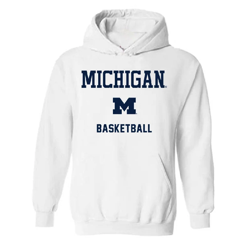 Michigan - NCAA Women's Basketball : Alyssa Crockett - Classic Shersey Hooded Sweatshirt Hoodie with Button Placket Classic Preppy