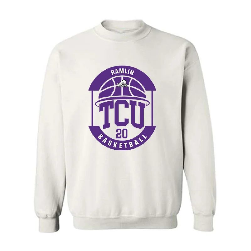 TCU - NCAA Women's Basketball : Ella Hamlin - Classic Fashion Shersey Crewneck Sweatshirt Hoodie with High-Low Hem Asymmetrical Trendy TCU - NCAA Women's Basketball : Ella Hamlin - Classic Fashion Shersey Crewneck Sweatshirt Hoodie with High-Low Hem Asymmetrical Trendy