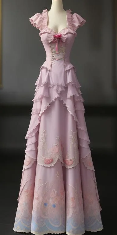 Bonnyshow Retro Ball Gown Sweetheart Layers Pink Party Dress Long Prom Dresses Evening Dress SD1785 Tunics Satin smooth