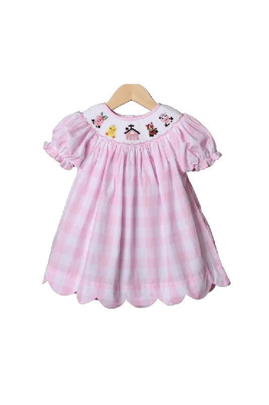 Smocked Fancy Farm Friends Bishop Dress Tunics Wedding white