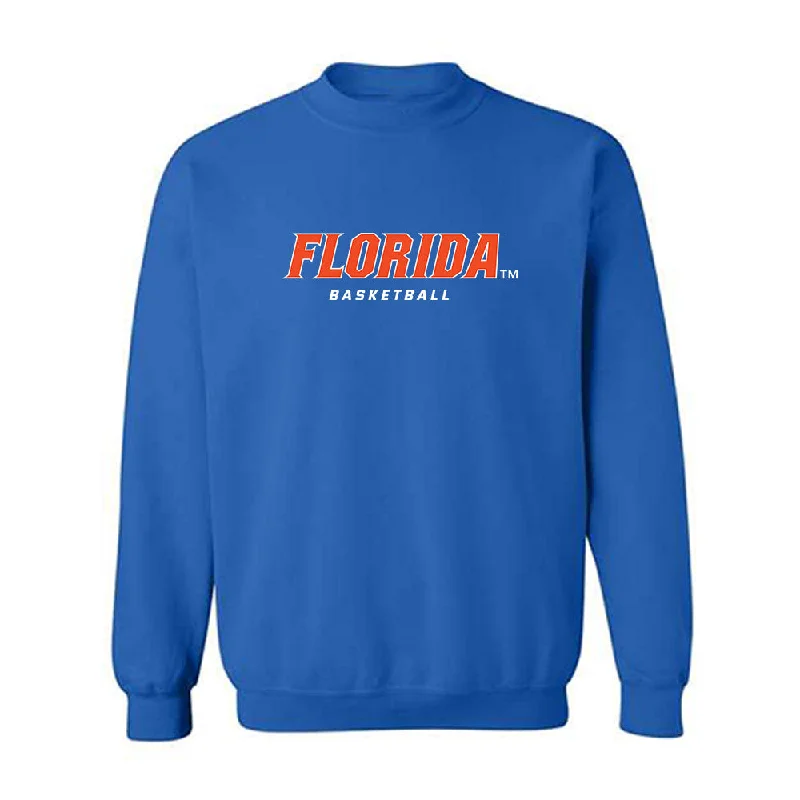 Florida - NCAA Women's Basketball : Daviane Mindoudi - Replica Shersey Crewneck Sweatshirt Hoodie with Hem Raw Edge Edgy Unfinished