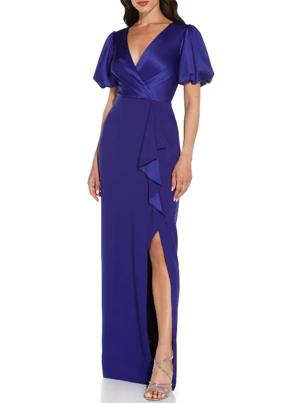 Womens Cascade Ruffle Formal Evening Dress Tunics Hiking breathable