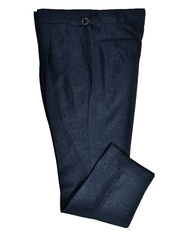 Dugdale Navy Blue Wool Flannel Dress Pant Cozy Lounge Pants
