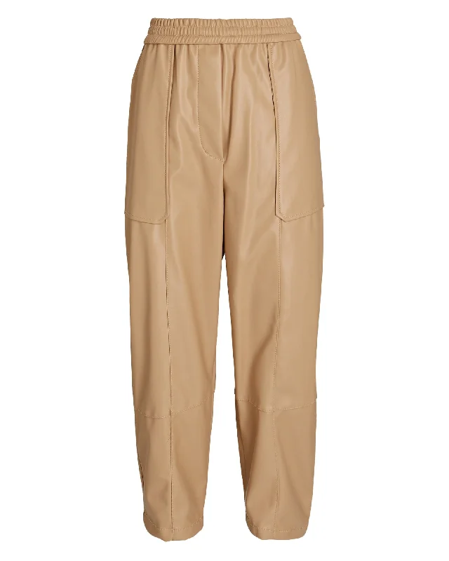 3.1 Phillip Lim Faux Leather Tapered Pants Wide-Legged Palazzos