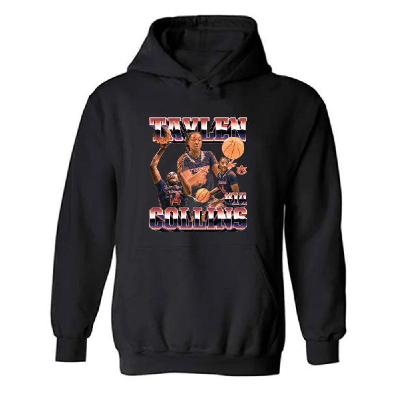 Auburn - NCAA Women's Basketball : Taylen Collins - Player Collage Hooded Sweatshirt Hoodie with Crew Neck Simple Timeless