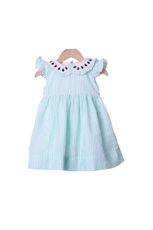 Mint Seersucker Watermelon Dress Tunics Timeless classic