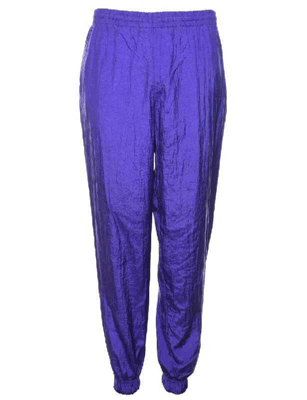 Purple Track Pants - W28 L29 Soft Wool Pants