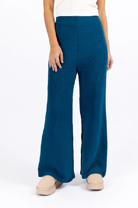 Cozy For Keeps Navy Lounge Pants FINAL SALE Fashionable Button-Up Pants