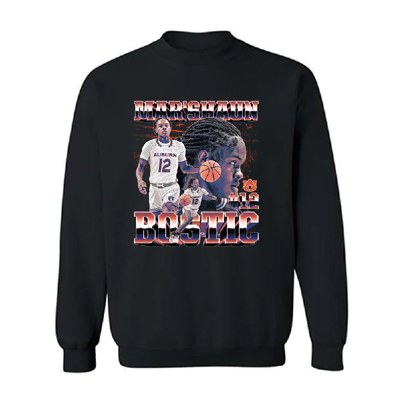 Auburn - NCAA Women's Basketball : Mar'shaun Bostic - Player Collage Crewneck Sweatshirt Hoodie with V-Neck Classic Versatile