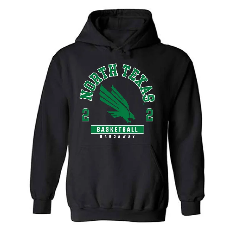 North Texas - NCAA Women's Basketball : Ereauna Hardaway - Fashion Shersey Hooded Sweatshirt Hoodie with Double Zipper Versatile Adjustable