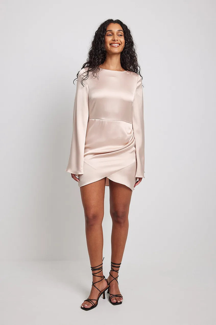 Draped Satin Dress Tunics Handmade artisanal