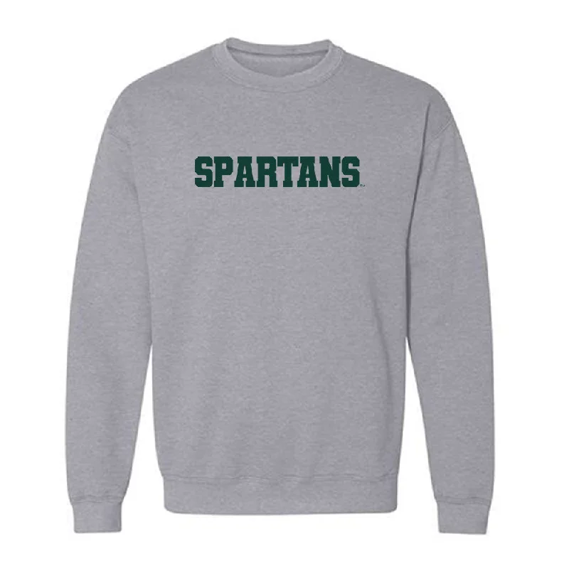 Michigan State - NCAA Women's Basketball : Emma Shumate - Generic Shersey Crewneck Sweatshirt Hoodie with Snap Buttons Easy Quick