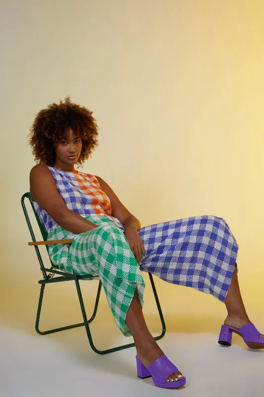 Gingham Glow Pantsuit Cozy Jogger Leggings