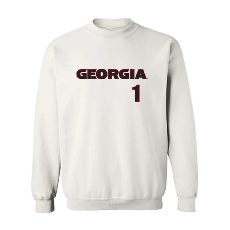 Georgia - NCAA Women's Basketball : Asia Avinger - Classic Shersey Crewneck Sweatshirt Hoodie with Exposed Zipper Edgy Industrial Georgia - NCAA Women's Basketball : Asia Avinger - Classic Shersey Crewneck Sweatshirt Hoodie with Exposed Zipper Edgy Industrial