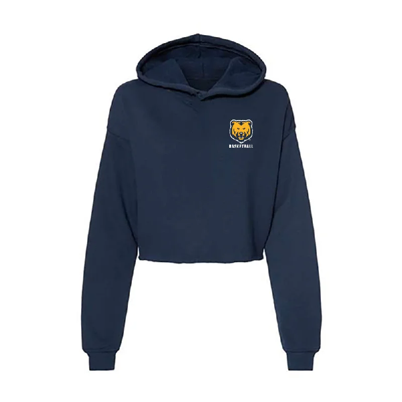 UNCO - NCAA Women's Basketball : Aniah Hall - Women's Crop Fleece Hoodie Hoodie with Distressed Vintage Worn
