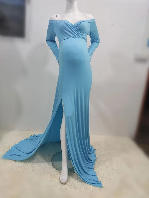 Slit Hem Tail Dress Long Dress Photography Dress Tunics Bridal satin