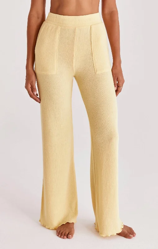 Sebring Triblend Lounge Pant in Pineapple Sunrise Trendy Velvet Pants