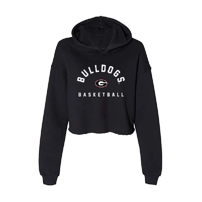 Georgia - NCAA Women's Basketball : Asia Avinger - Women's Crop Fleece Hoodie Hoodie with Gradient Ombre Colorful