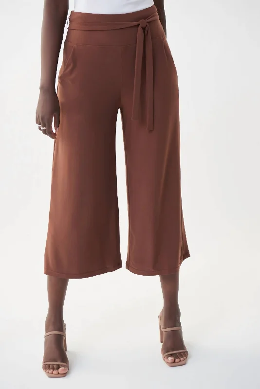 Coulotte Pant in Espresso Soft Wool Pants