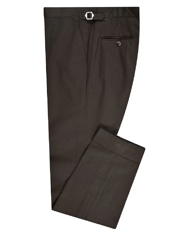 Pleated Choco Brown Pant Elegant Palazzo Trousers