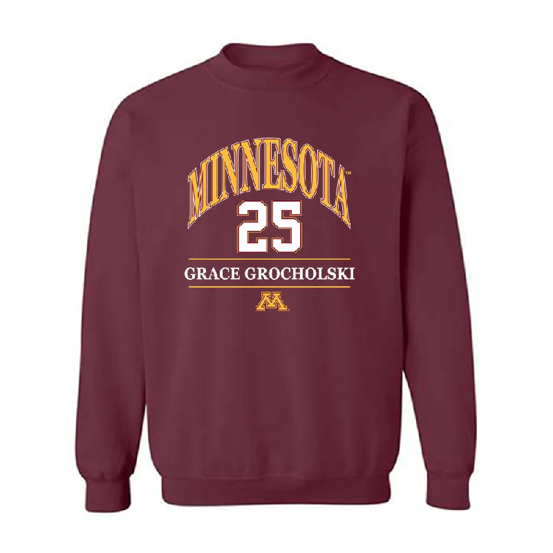 Minnesota - NCAA Women's Basketball : Grace Grocholski - Classic Fashion Shersey Crewneck Sweatshirt Hoodie with Elastic Waist Stretchable Comfortable Minnesota - NCAA Women's Basketball : Grace Grocholski - Classic Fashion Shersey Crewneck Sweatshirt Hoodie with Elastic Waist Stretchable Comfortable