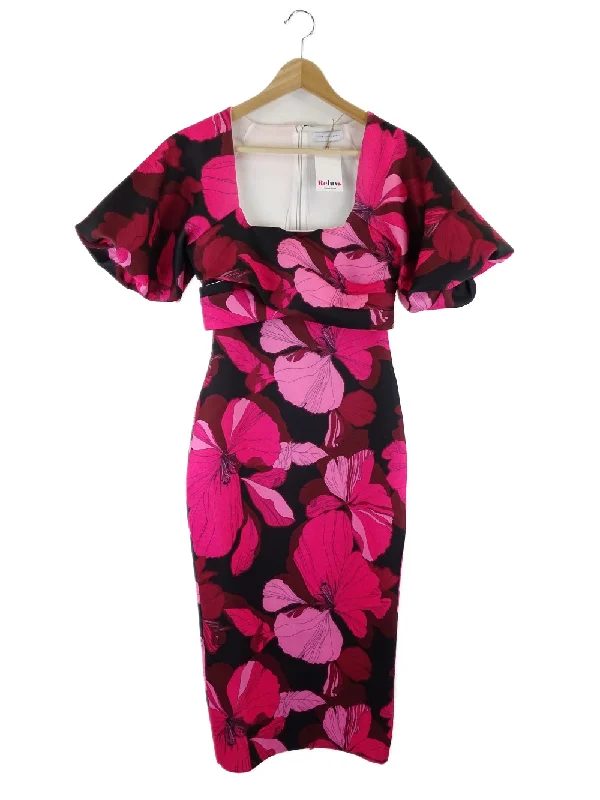 Little Party Dress Pink Floral Midi Dress 6 Tunics Leisure comfortable