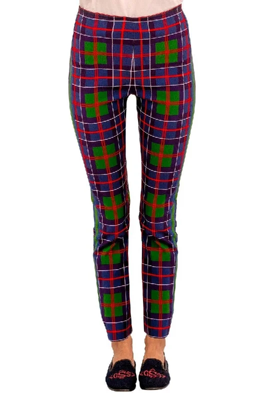 Gretchen Scott Gripe Less Pull On Pant - Balmoral Plaid - Multi Classic Cropped Pants Gretchen Scott Gripe Less Pull On Pant - Balmoral Plaid - Multi Classic Cropped Pants