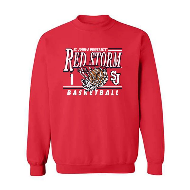 St. Johns - NCAA Women's Basketball : Ariana Vanderhoop - Sports Shersey Crewneck Sweatshirt Hoodie with Hem Patch Decorative Personalized