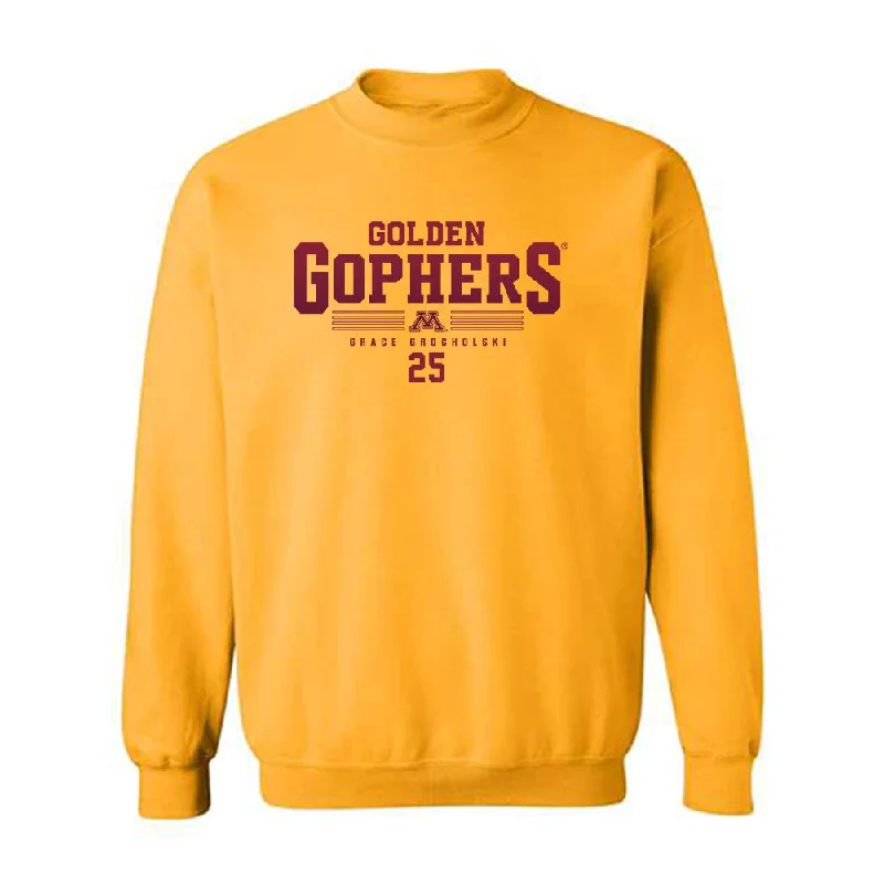Minnesota - NCAA Women's Basketball : Grace Grocholski - Classic Fashion Shersey Crewneck Sweatshirt Hoodie with Tied Waist Feminine Flattering Minnesota - NCAA Women's Basketball : Grace Grocholski - Classic Fashion Shersey Crewneck Sweatshirt Hoodie with Tied Waist Feminine Flattering