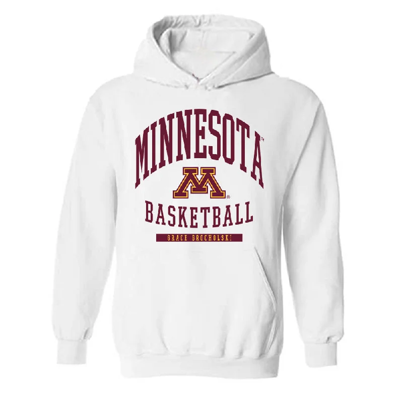 Minnesota - NCAA Women's Basketball : Grace Grocholski - Classic Fashion Shersey Hooded Sweatshirt Hoodie with Full-Zip Functional Layering Minnesota - NCAA Women's Basketball : Grace Grocholski - Classic Fashion Shersey Hooded Sweatshirt Hoodie with Full-Zip Functional Layering