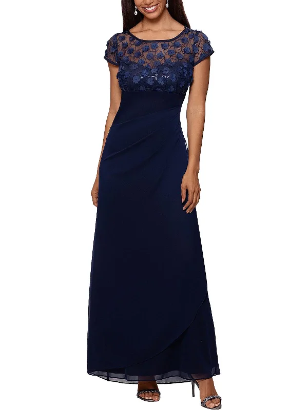 Womens Sequined Cap Sleeves Evening Dress Tunics Exclusive limited