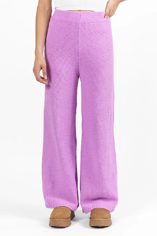 Cozy For Keeps Lavender Lounge Pants FINAL SALE Elegant Palazzo Trousers