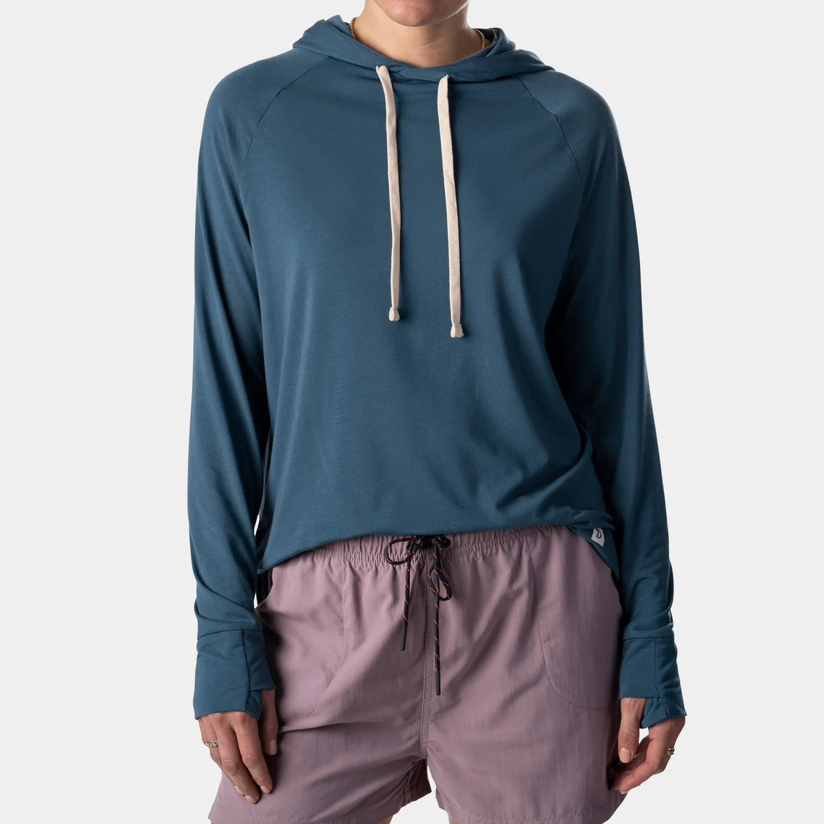 Duck Camp W's Lightweight Bamboo Hoodie Hoodie with Hem Embroidery Detailed Premium