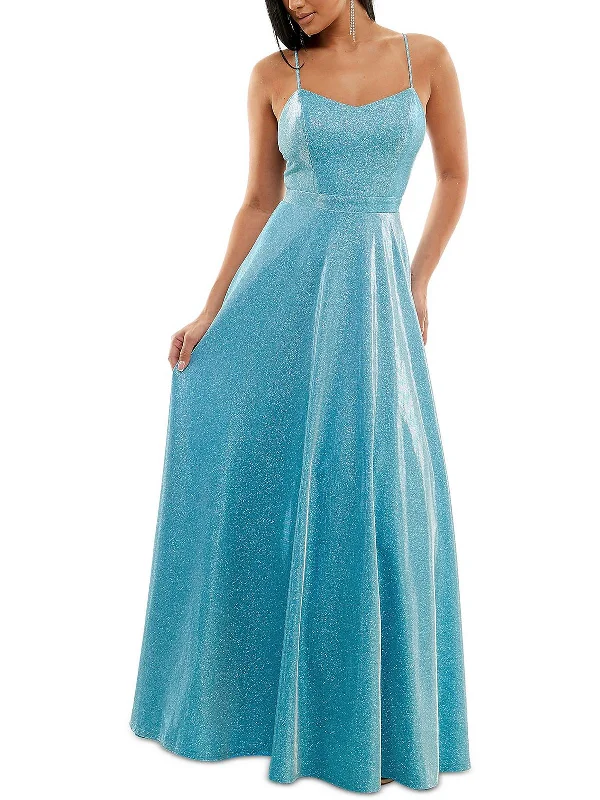 Juniors Womens Mesh Back Glitter Evening Dress Tunics Vintage classic