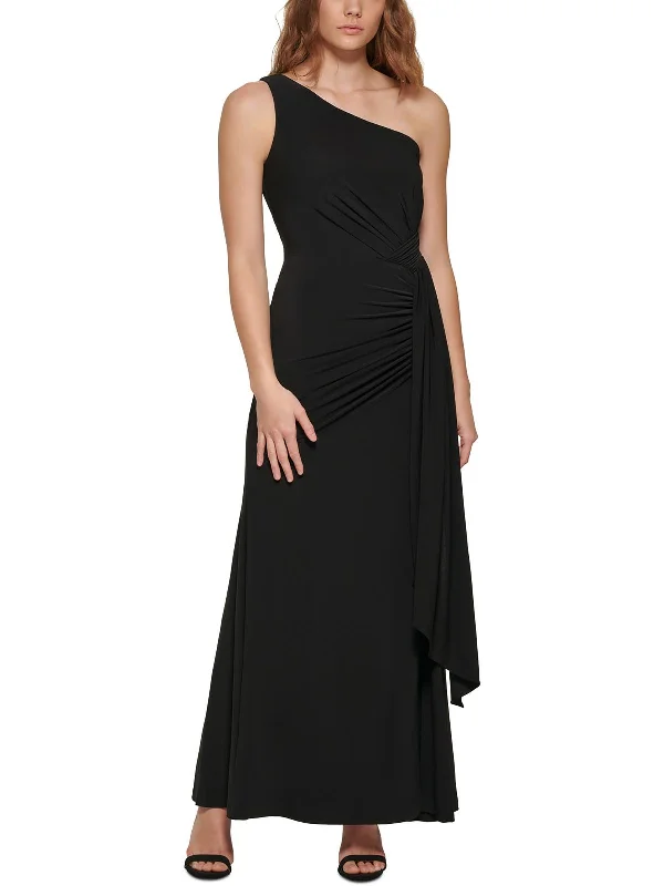 Womens One Shoulder Formal Evening Dress Tunics Leisure comfortable