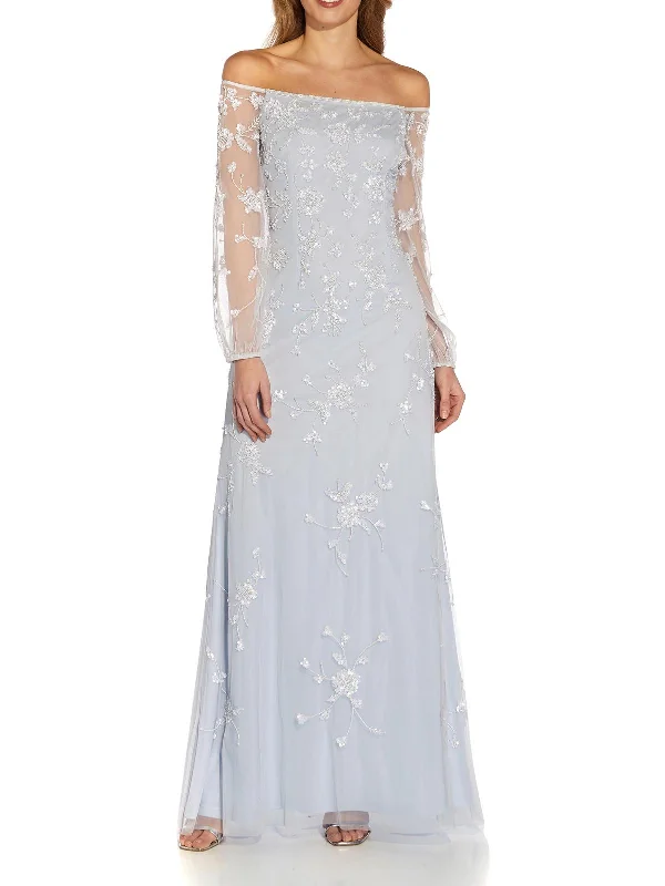 Womens Burnout Maxi Evening Dress Halter Neckline Beach