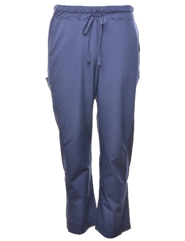 Dickies Navy Soft Track Pants - W34 L31 High-Waist Jeans