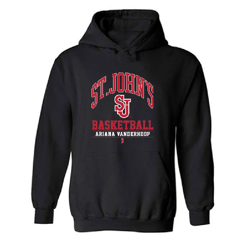 St. Johns - NCAA Women's Basketball : Ariana Vanderhoop - Classic Fashion Shersey Hooded Sweatshirt Hoodie with Zipper Versatile Modern