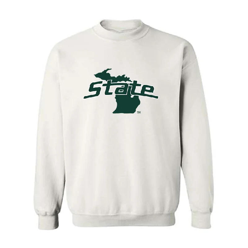 Michigan State - NCAA Women's Basketball : Nyla Hampton - Crewneck Sweatshirt Hoodie with Velcro Closure Adjustable Secure